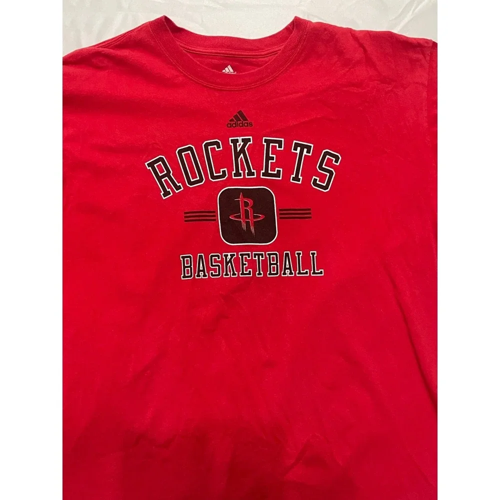 Mens Adidas Houston Rockets Basketball Long Sleeve‎ TShirt Size 2XL
